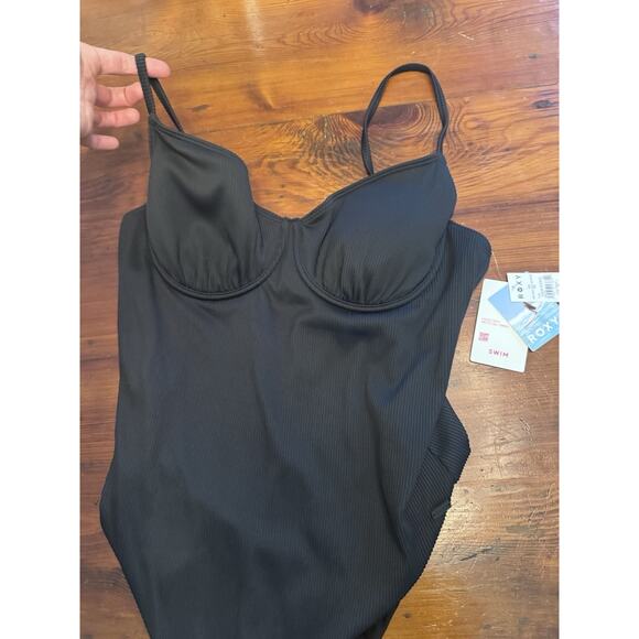 ROXY RIB ROXY LOVE THE MUSE ONE PIECE Black SWIMSUIT SIZE XXL NWT $98 - Picture 10 of 16
